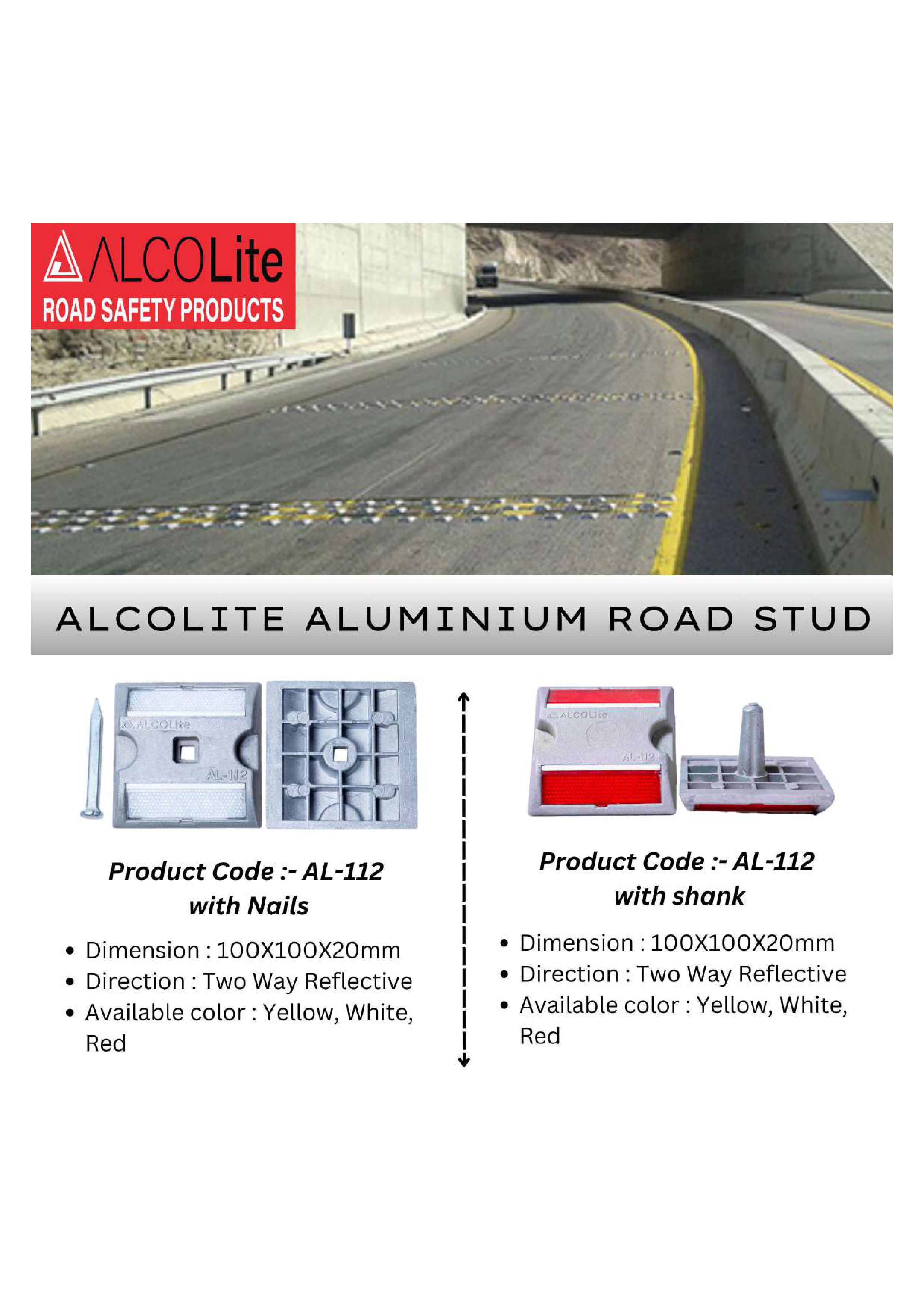 AL 112 Aluminium Road Stud